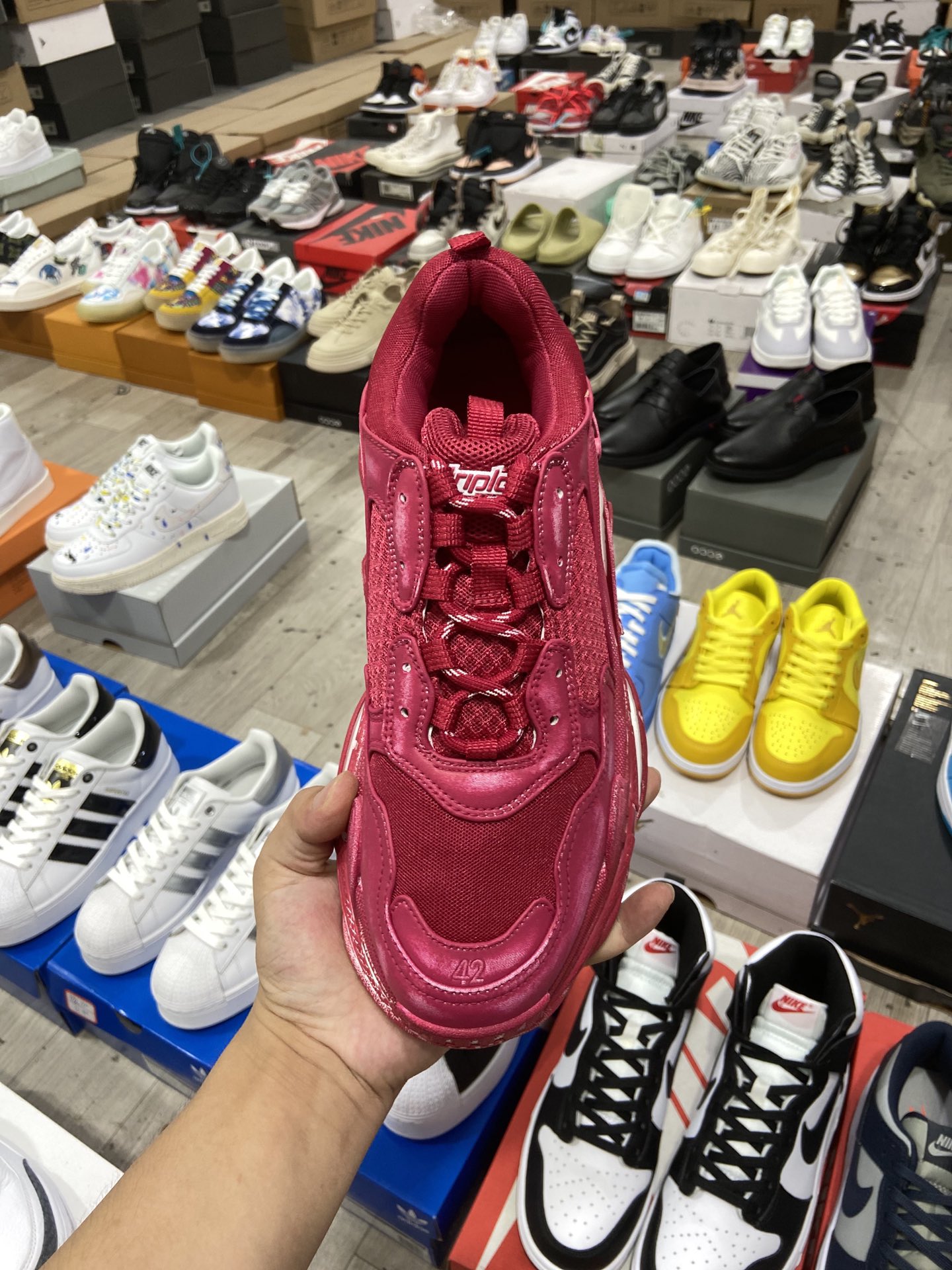 Balenciaga Triple S Sneaker Dark Red Faded、mysite、Cacoeks