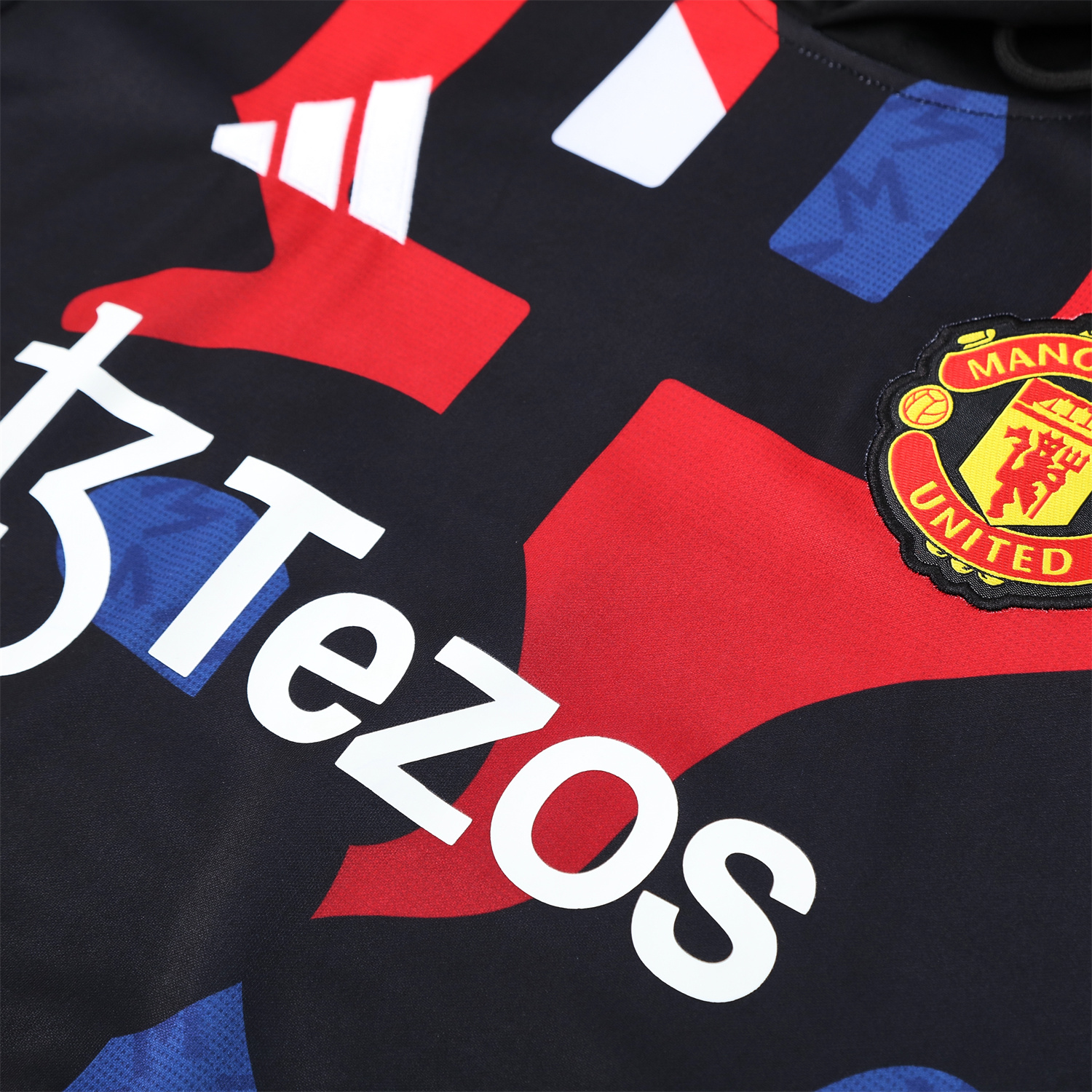 UltraTrikot-Manchester United 24-25 Pre-Match Traning Hoodie Set - Black Top and Pants