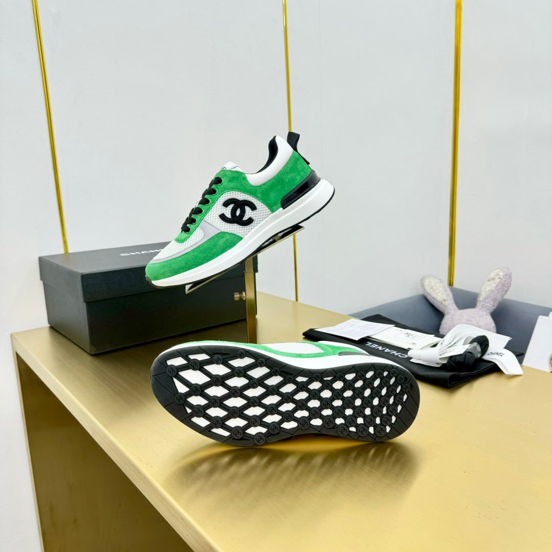 CLASSIC TRAINER IN GREEN MIX WHITE MERCERIZED VELVET、mysite、Cacoeks