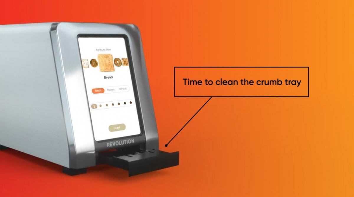 Smart Toaster With a Built-In Touchscreen - Futuristic Modern Toaster with digital display