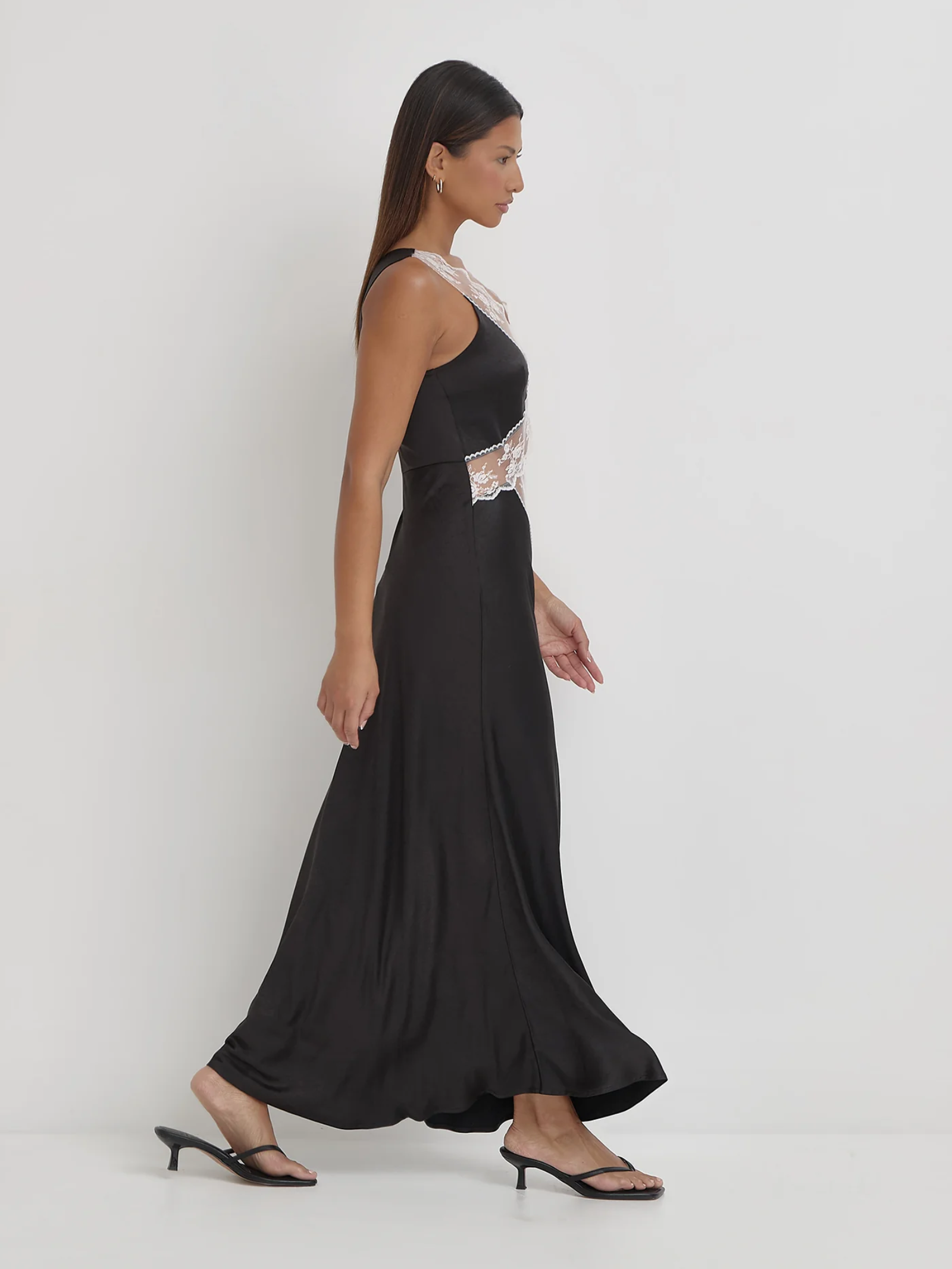 Satin Lace Slip Dress Kelsey