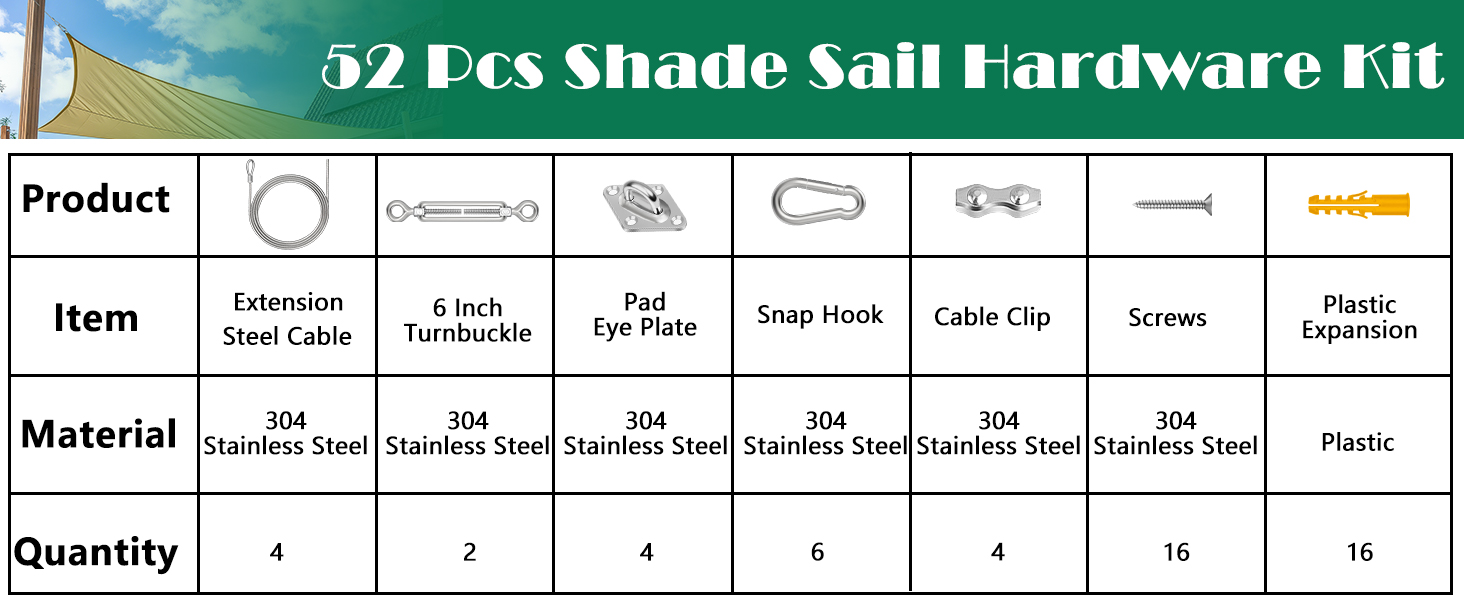 304 Stainless Steel Hardware Accessories Set