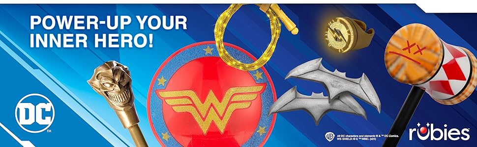 Power-Up Your Inner Hero Accessories DC Superheroes Wonder Woman Batman Harley Quinn