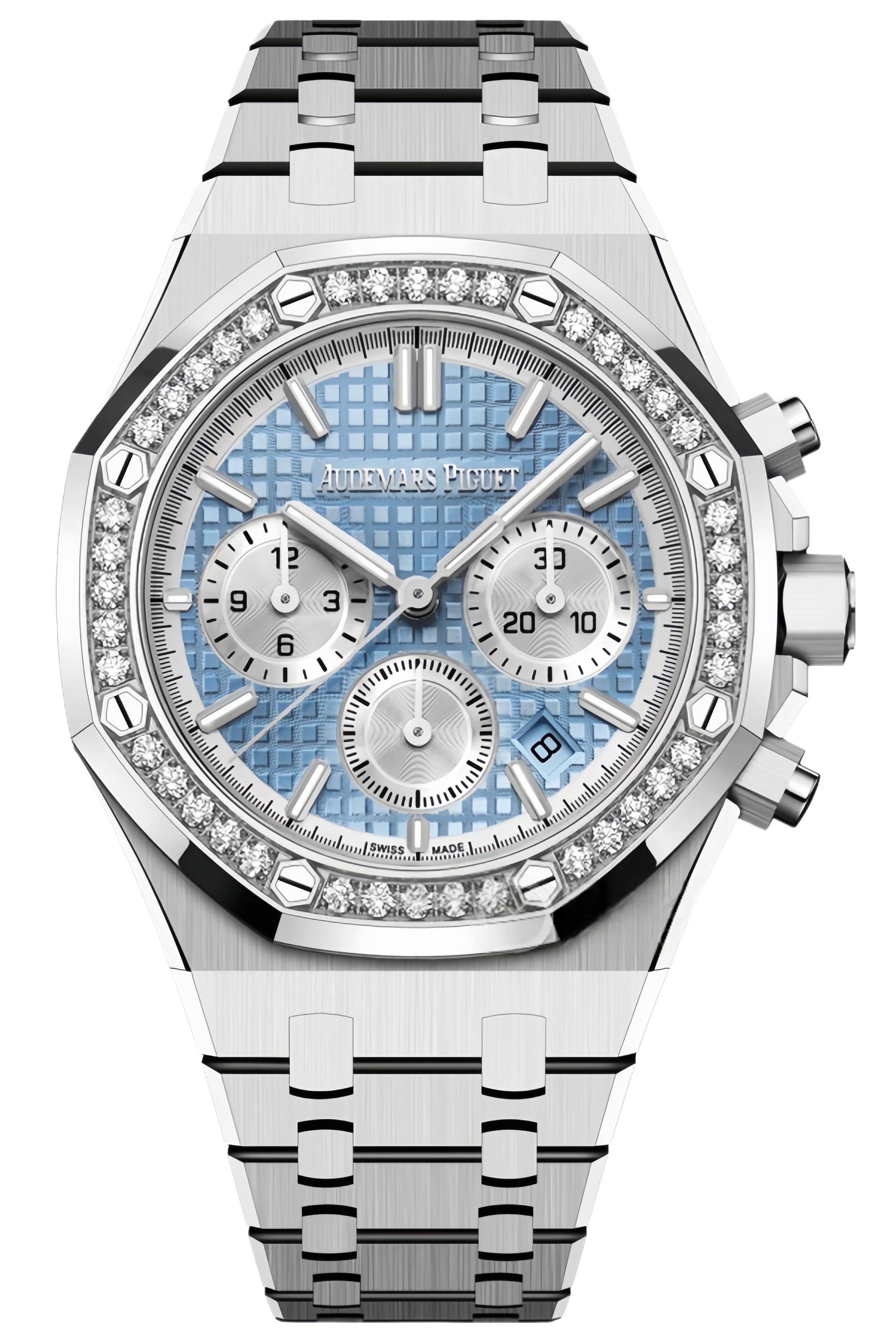 Audemars Piguet Royal Oak Ref. 26715ST.ZZ.1356ST.01 Super Clone Watch – 38mm Stainless Steel Case Diamond Bezel Pink Dial Swiss Replica
