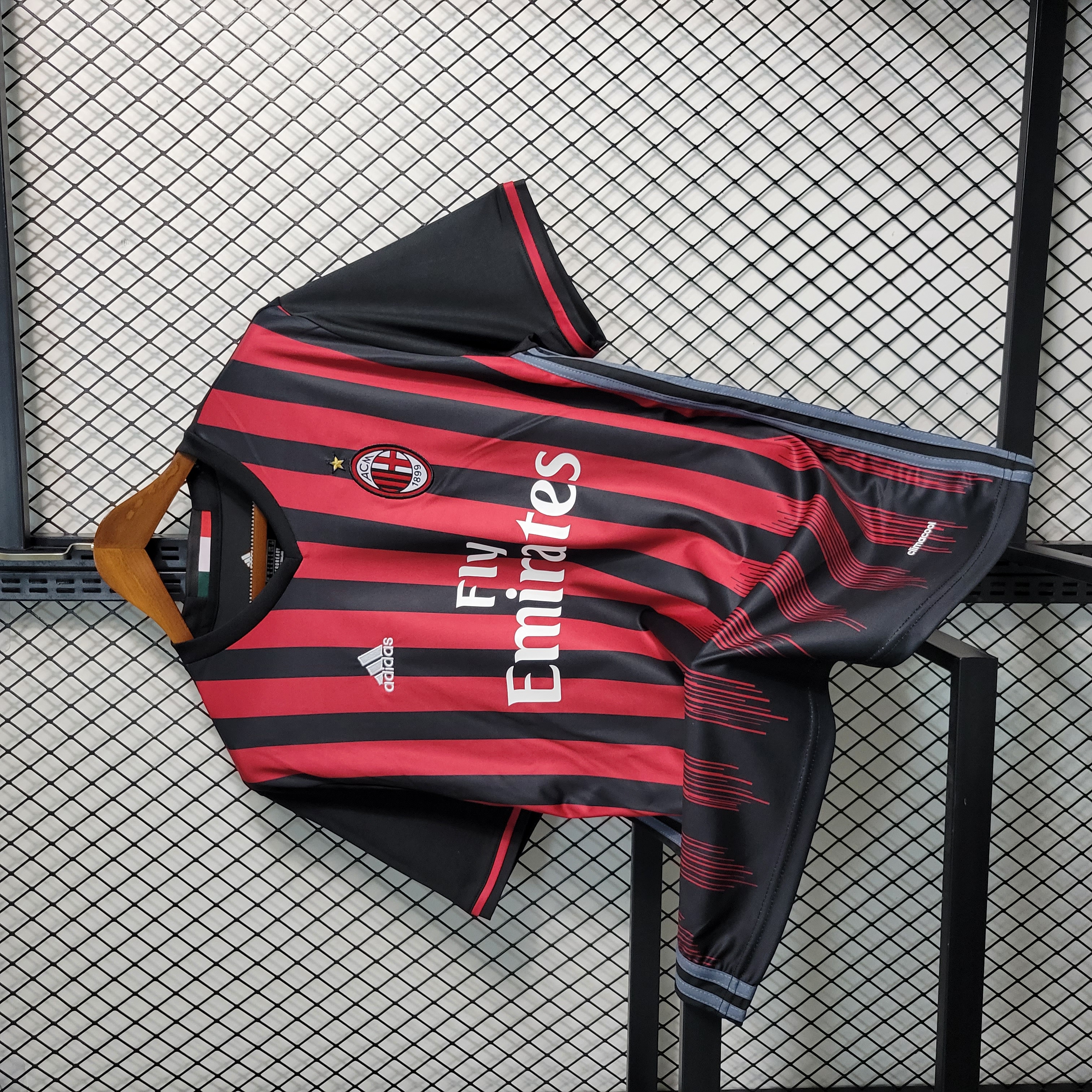 ManixJersey.com | Retro AC Milan 2016-17 Home Stadium Jersey -Customize Name, Number and Patch | Worldwide Shipping