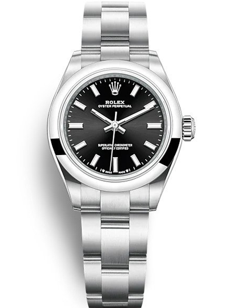 Replica Rolex Oyster Perpetual Lady 28mm Black Dial 276200-fasswatch