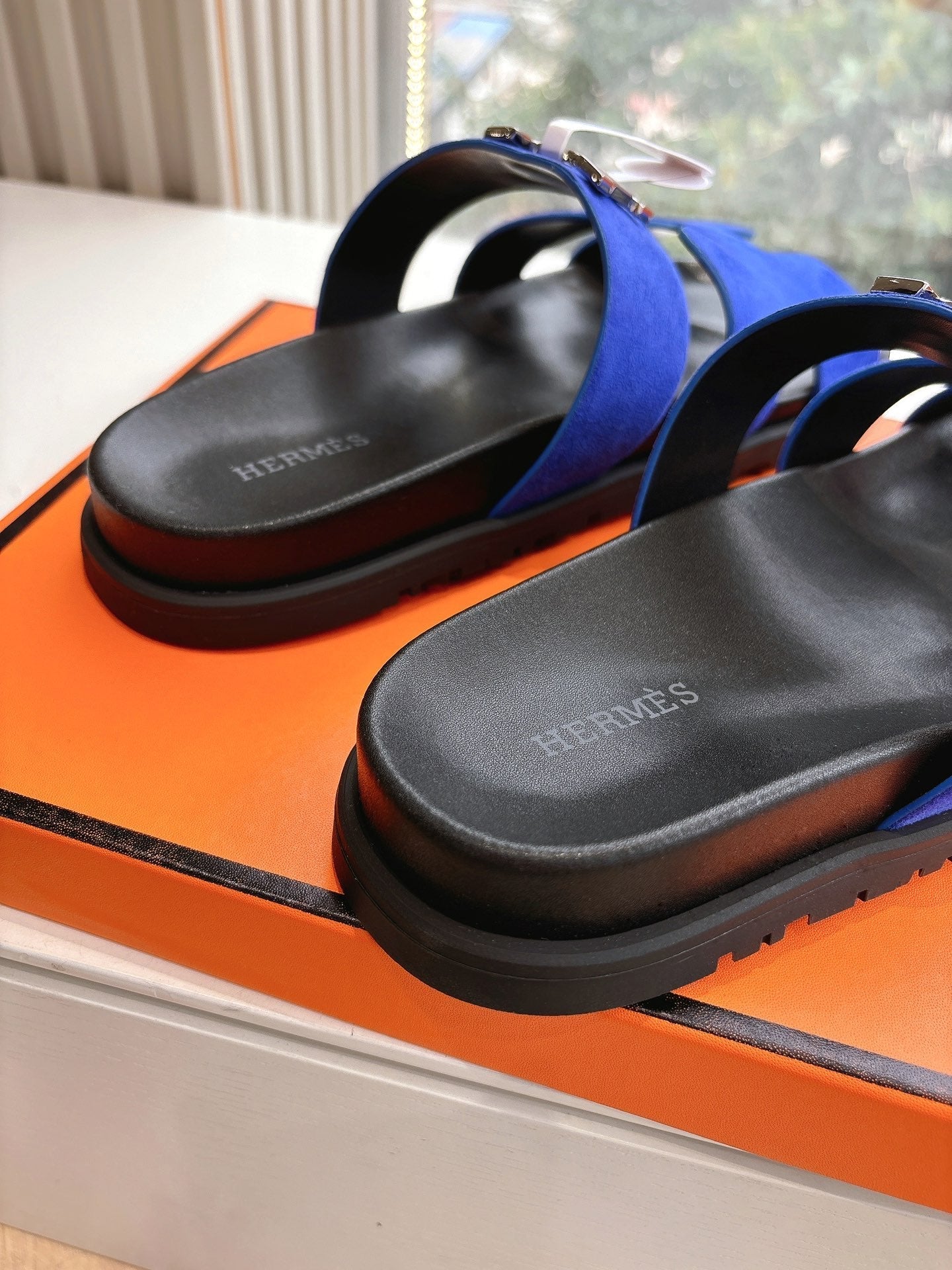 CHYPRE SANDAL IN COBALT BLUE SUEDE、mysite、Cacoeks