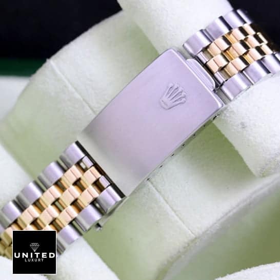 Rolex Datejust Stainless Steel Replica 6 Rolex Datejust 16233 Stainless Steel Two Tone Jubilee Bracelet Fold Clasp on the Rolex logo Replica