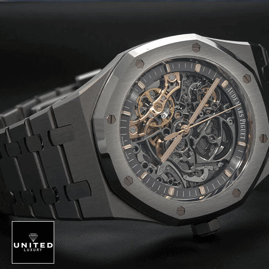 Audemars Piguet Skeleton Dial Stainless Steel Replica black background