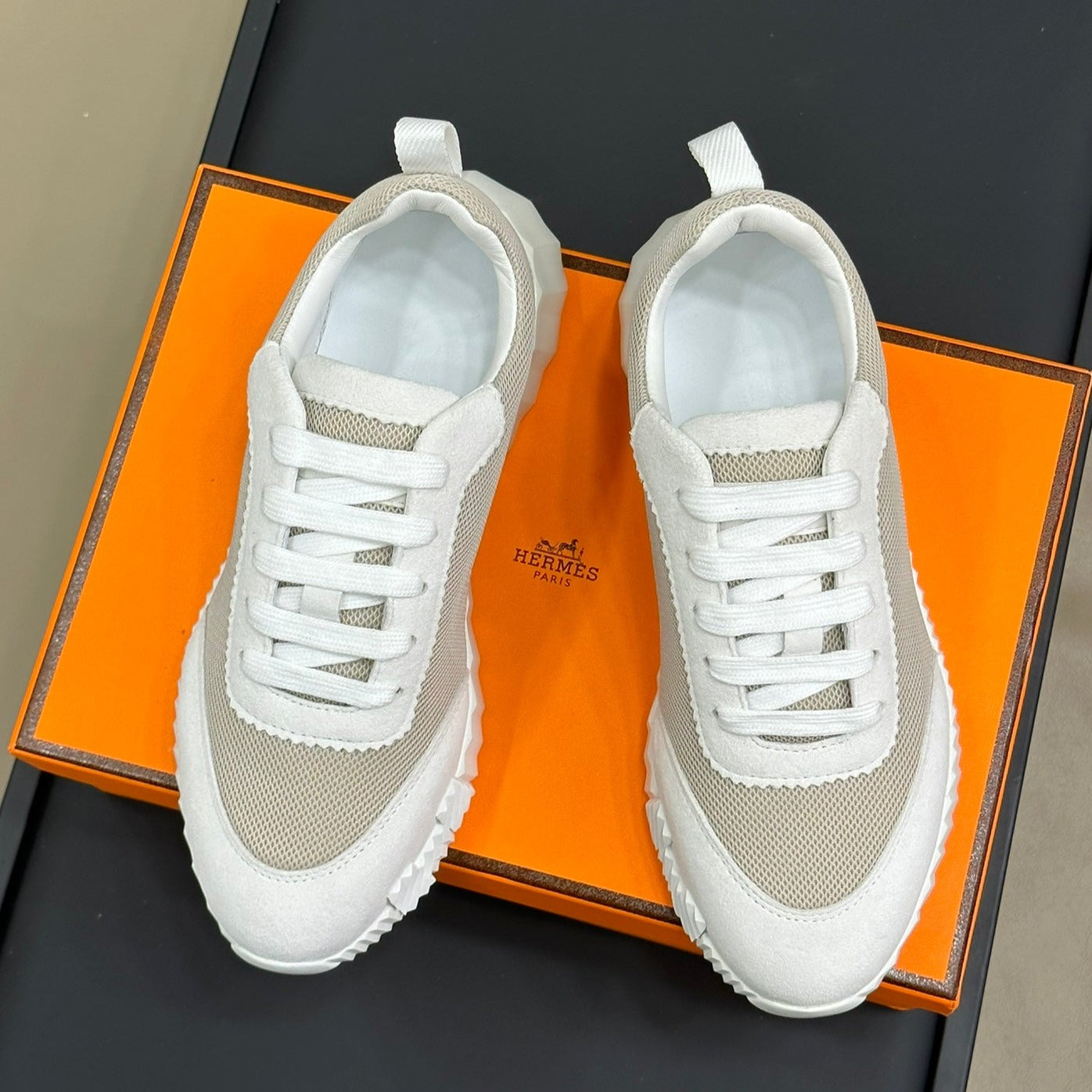 BOUNCING SNEAKERS BRIGHT GRAY CALFSKIN、mysite、Cacoeks