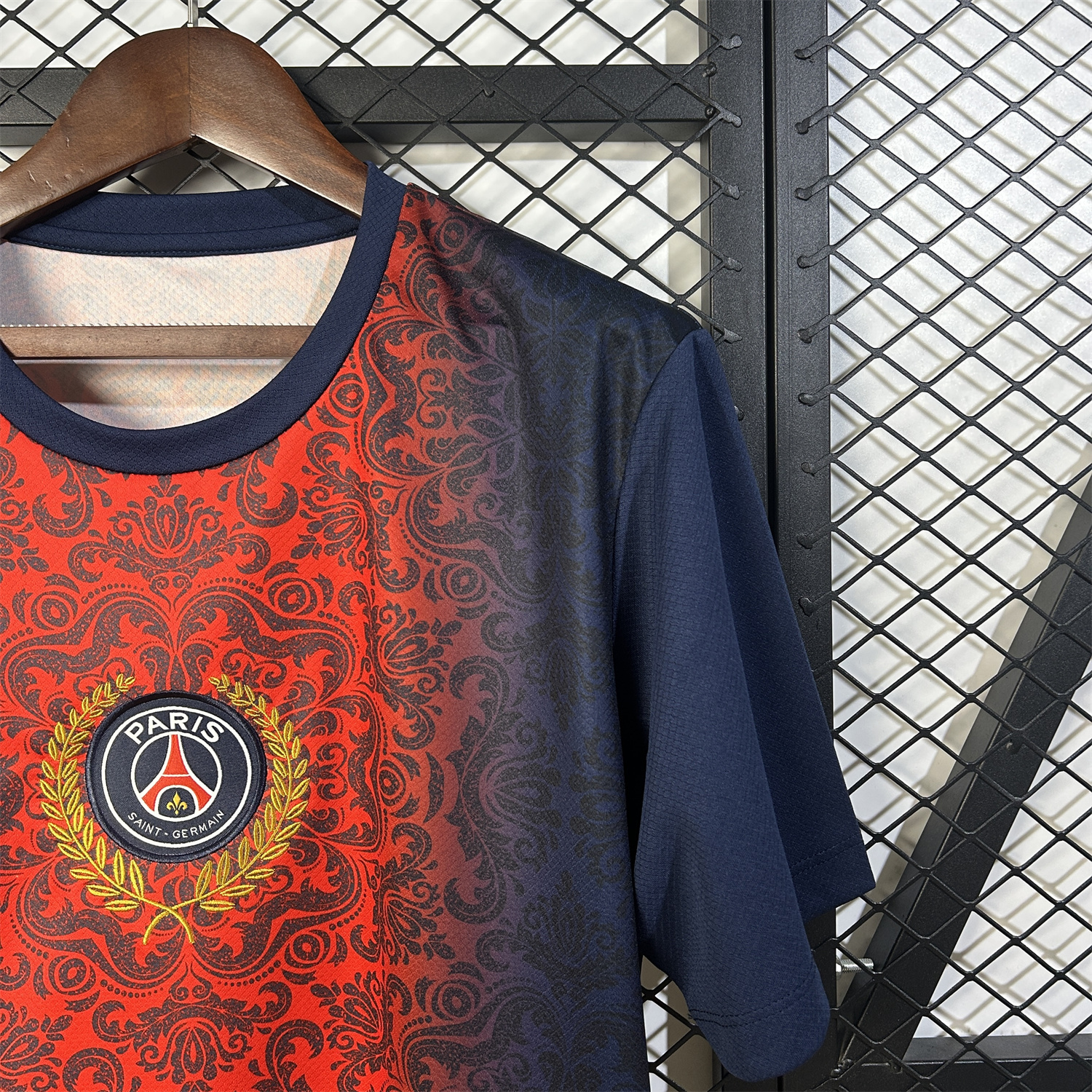 UltraTrikot-Paris Saint-Germain PSG 25-26 Champions League Commemorative Edition Red Blue Flower Pattern T-shirts
