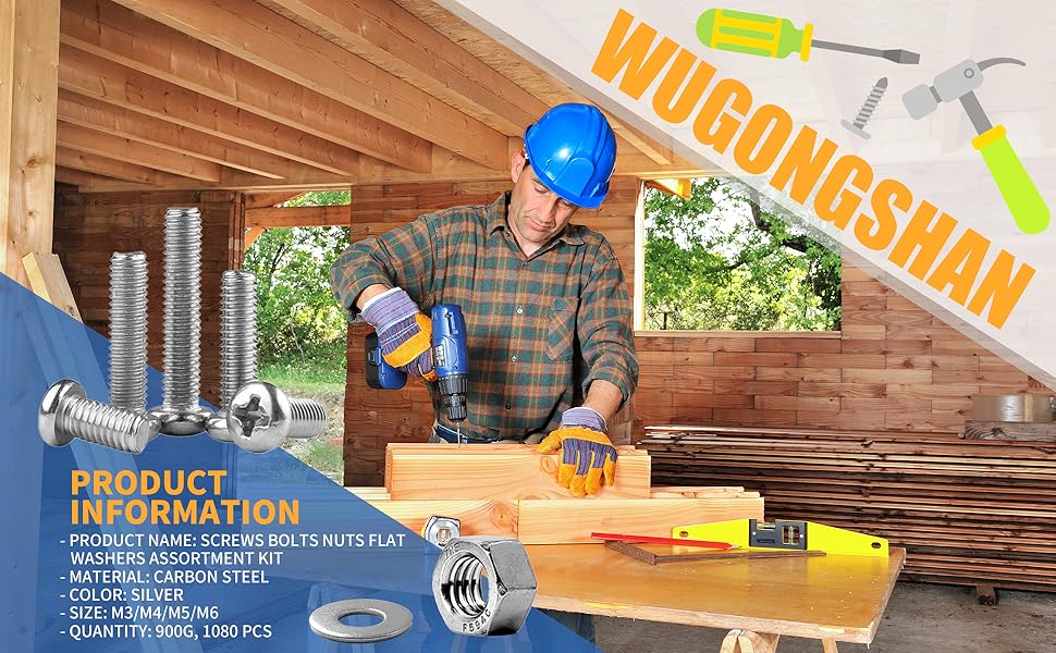 Screws Bolts and Nuts Assortment Kit