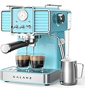 Galanz Retro Espresso Machine with Milk Frother, 15 Bar Pump Professional Cappuccino and Latte Ma...