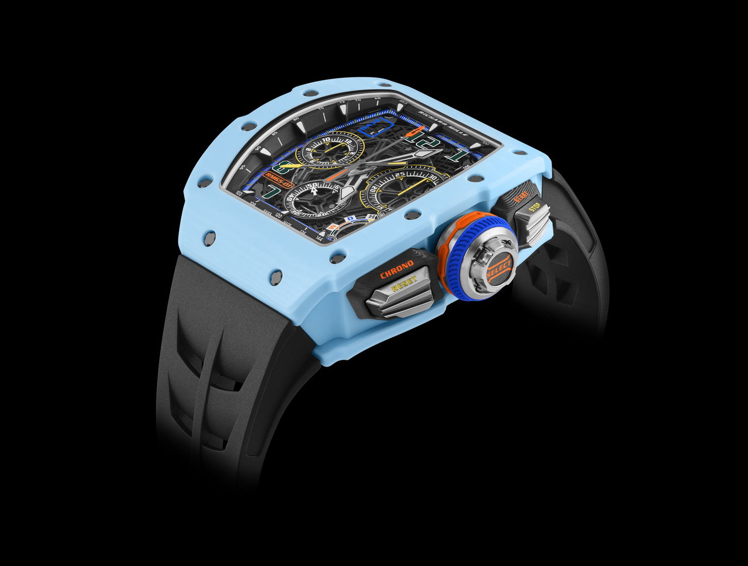 Richard Miller RM 65-01 Automatic Split-Seconds Chronograph Pastek Blue Quartz TPT®-fasswatch