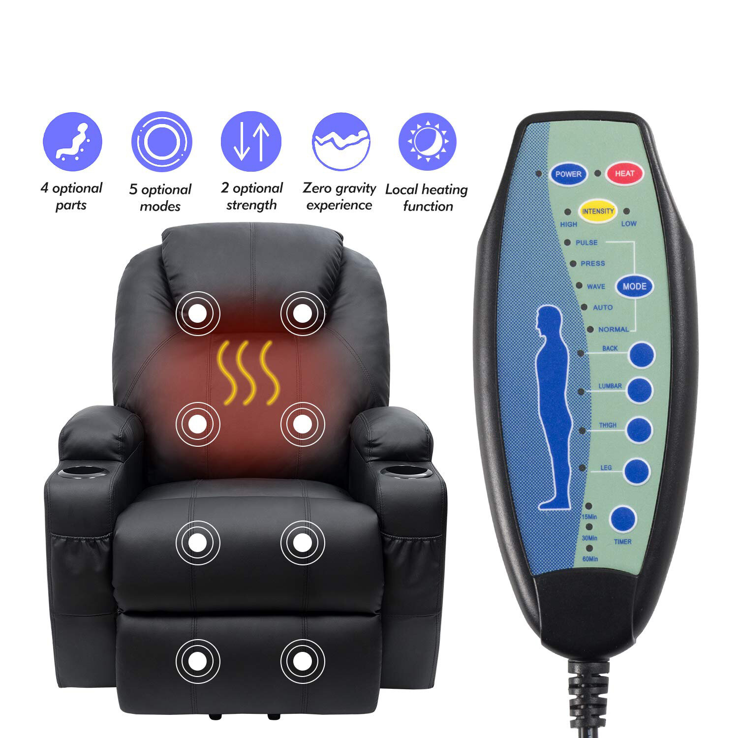 Heated Vibration Massage Make Your Body Relax