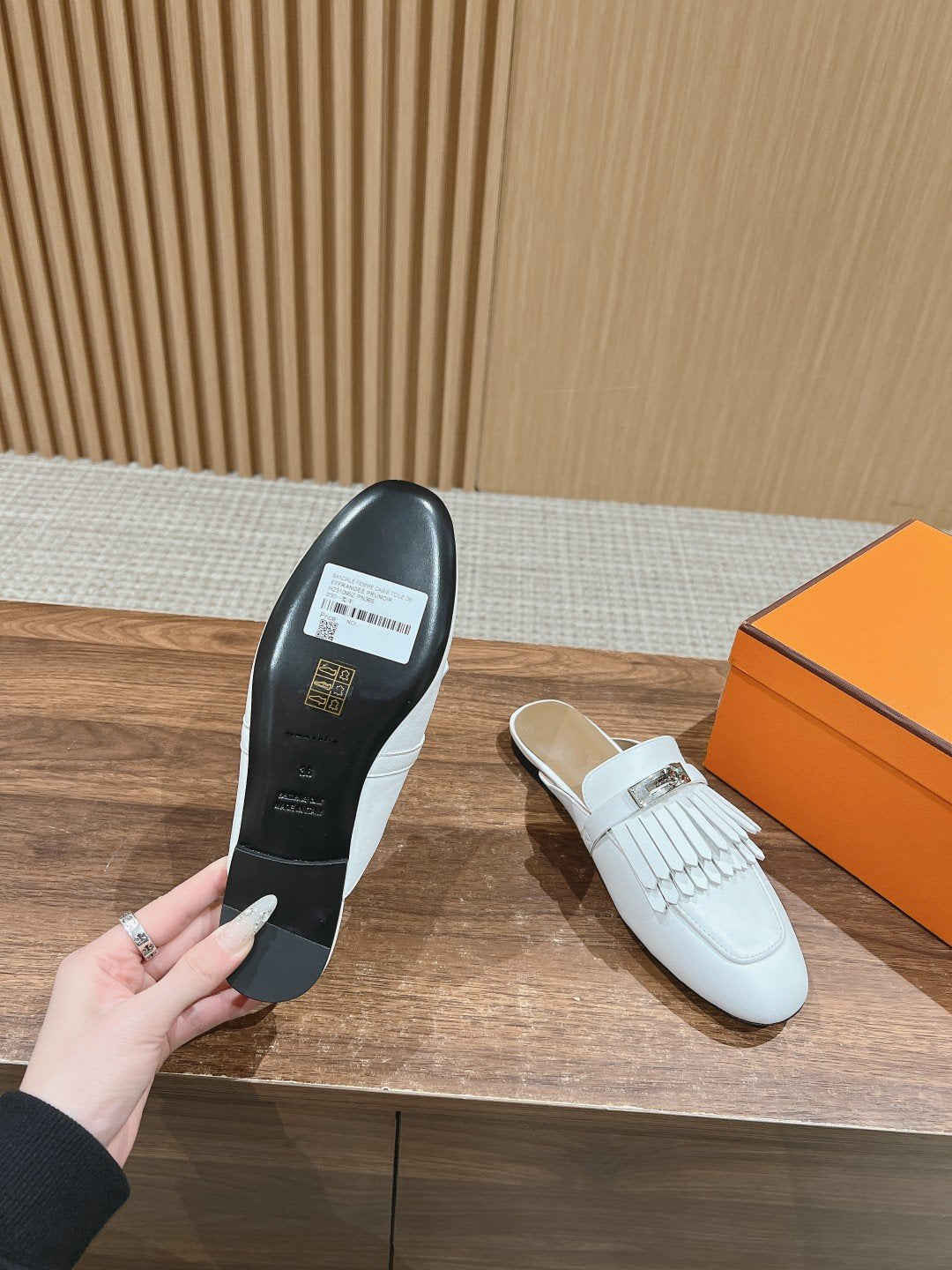 0Z Mule Fringed White、mysite、Cacoeks