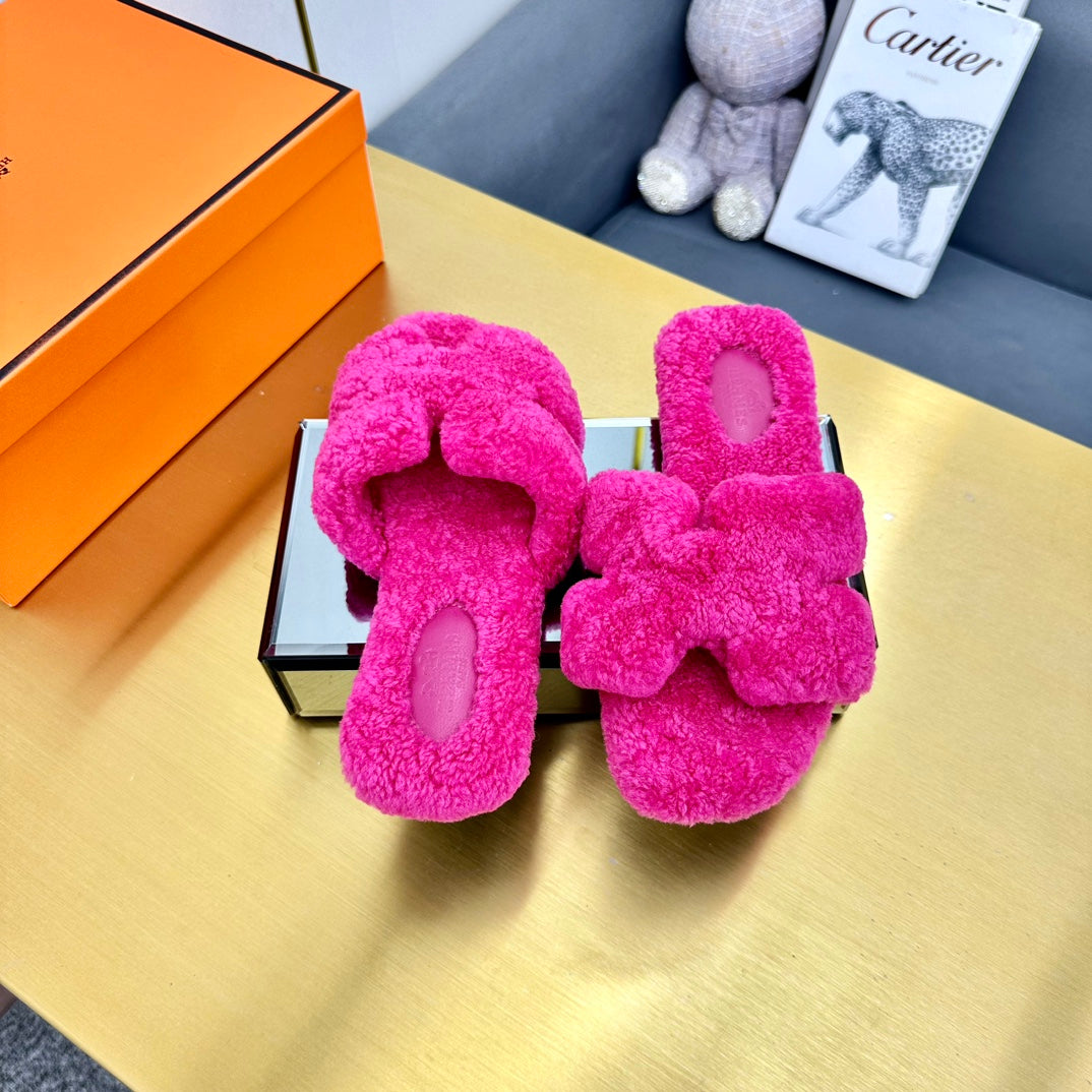 0RAN SHEARLING SANDALS BRIGHT PINK、mysite、Cacoeks
