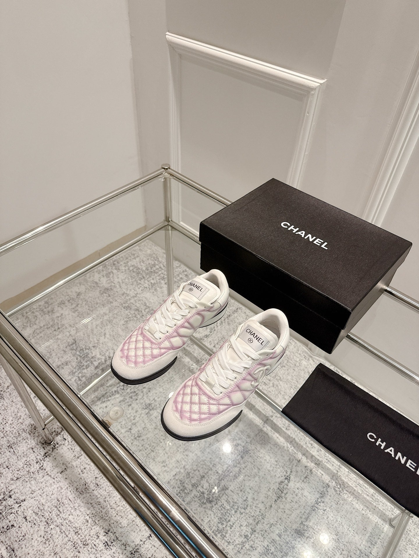 CASUAL SNEAKER IN WHITE AND PURPLE CALFSKIN、mysite、Cacoeks