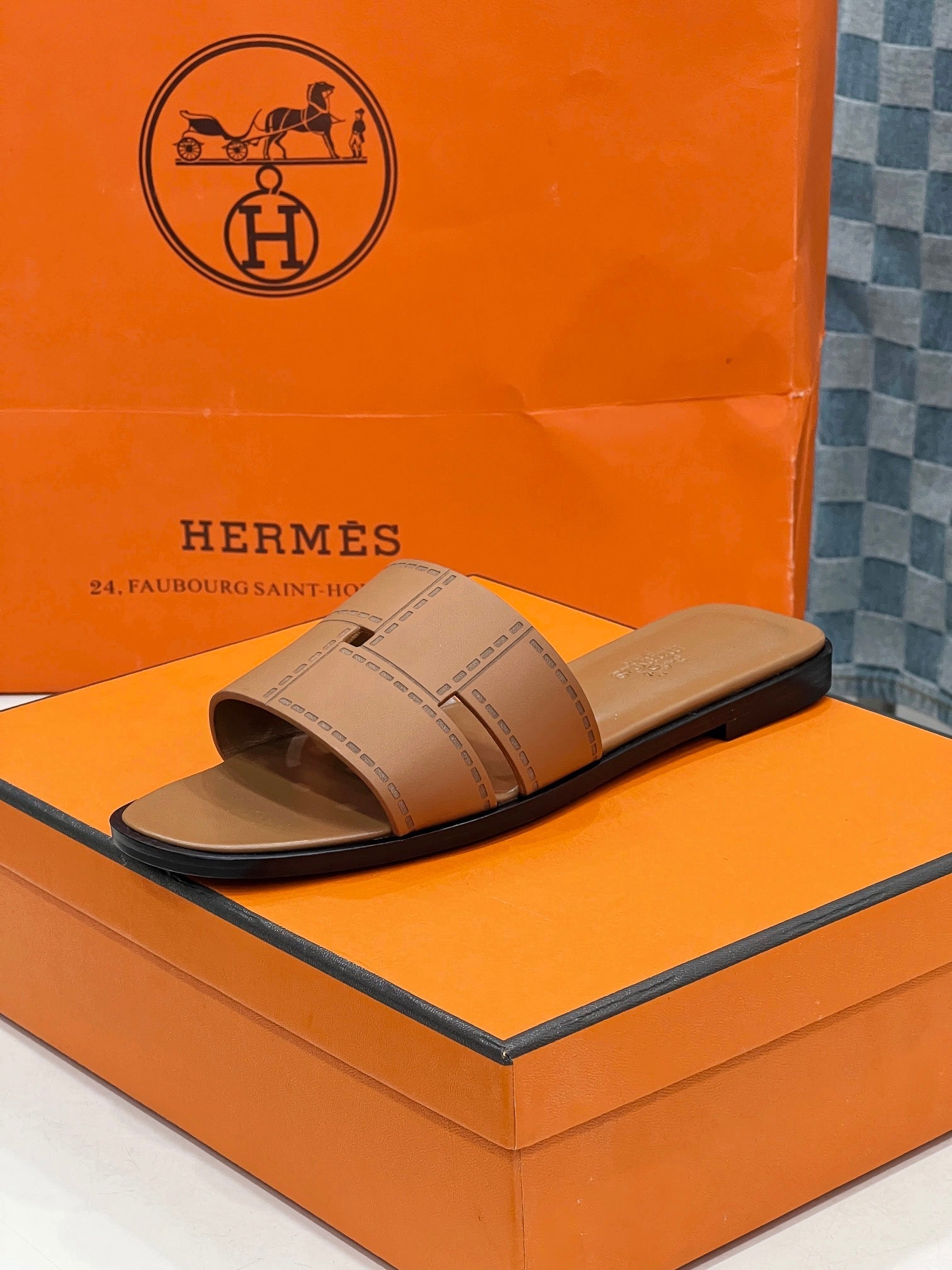 IDIOMA SANDAL IN BRONZE BROWN CALFSKIN、mysite、Cacoeks