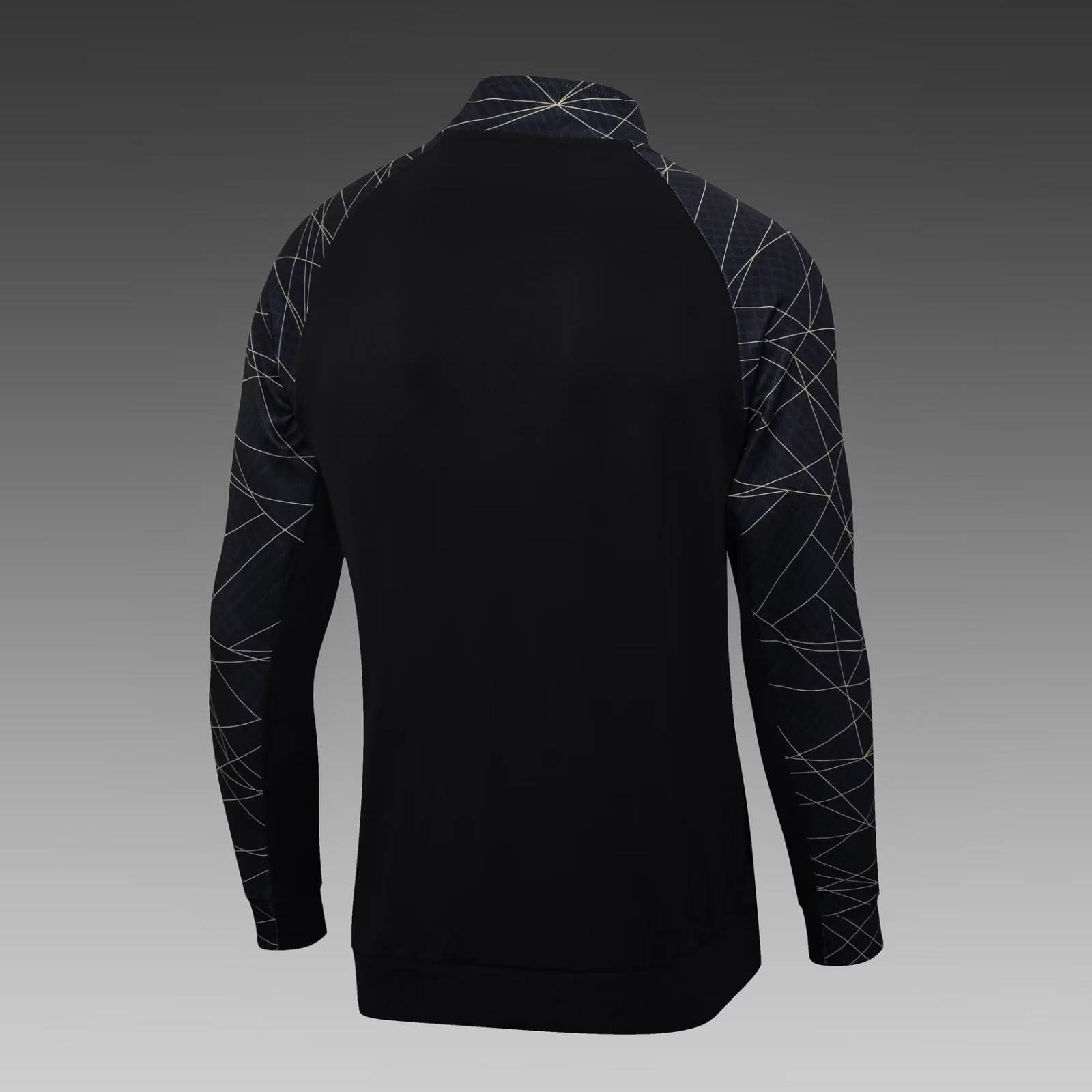 2023/2024 Psg Paris Saint-Germain Long Zipped Jacket Black Set:football jersey mysite: unitedjerseyfootball 邓江浪:football