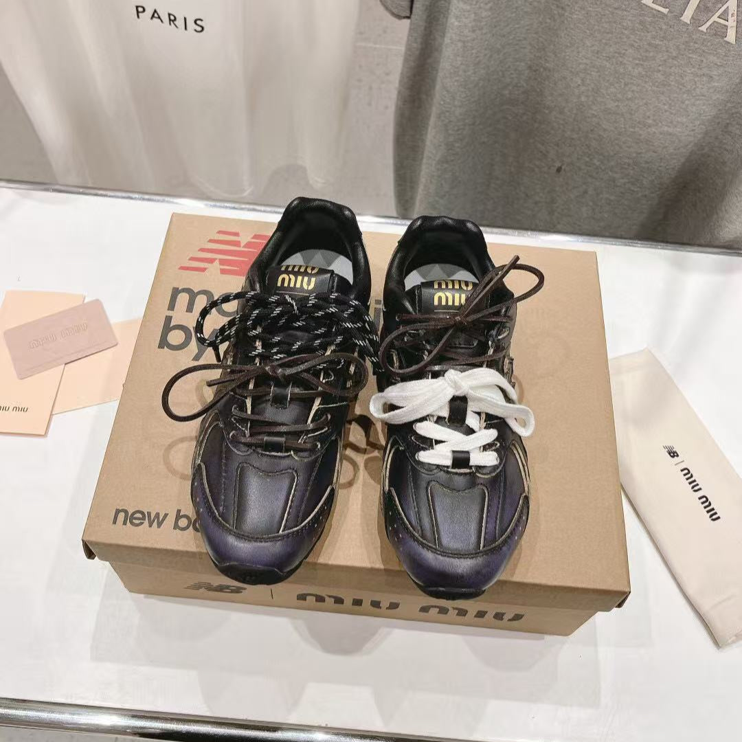 NBxMIU SNEAKER 530 IN BLACK CALFSKIN、mysite、Cacoeks