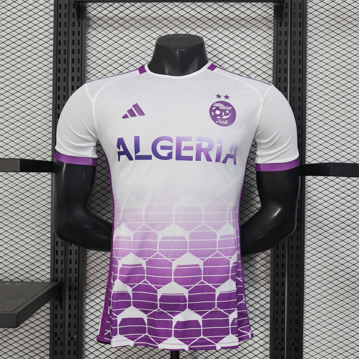 UltraTrikot-Algeria 25-26 White Purple Gradient with Hexagonal Pattern Jersey - Player Version