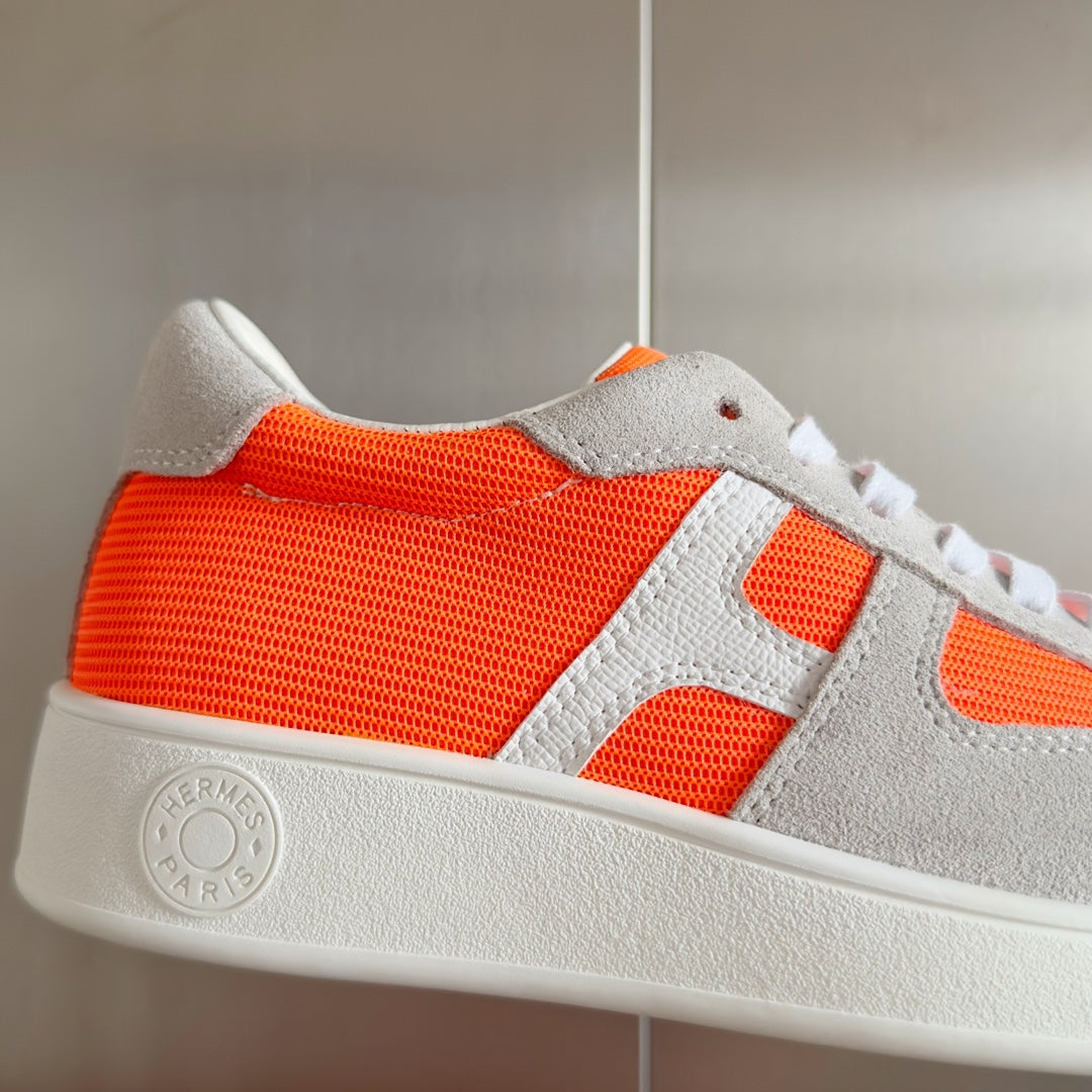 BOOMERANG SNEAKERS LIGHT GRAY MIX ORANGE SUEDE、mysite、Cacoeks