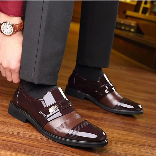 Men Comfortable Leather Business Lace Up Formal Shoes