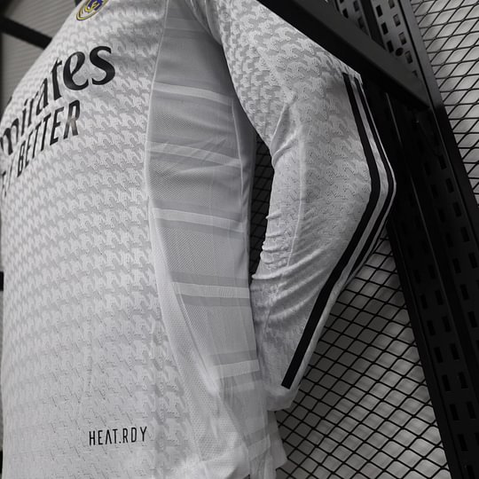 2024/2025 Player Version Long Sleeve Real Madrid Home Football Shirt 1:1 Thai Quality:football jersey mysite: unitedjerseyfootball 邓江浪:football