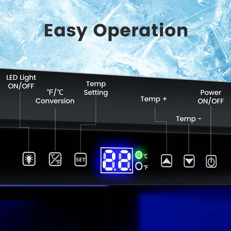 Eletriclife 24 Inch Under Counter Dual Drawer Fridge with 37℉-64℉ Temperature Range