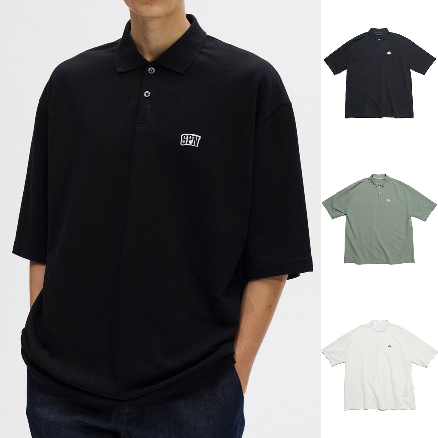 SOPHNET. 25S/S SPN WAPPEN OVERSIZED POLO  SOPH-250052 