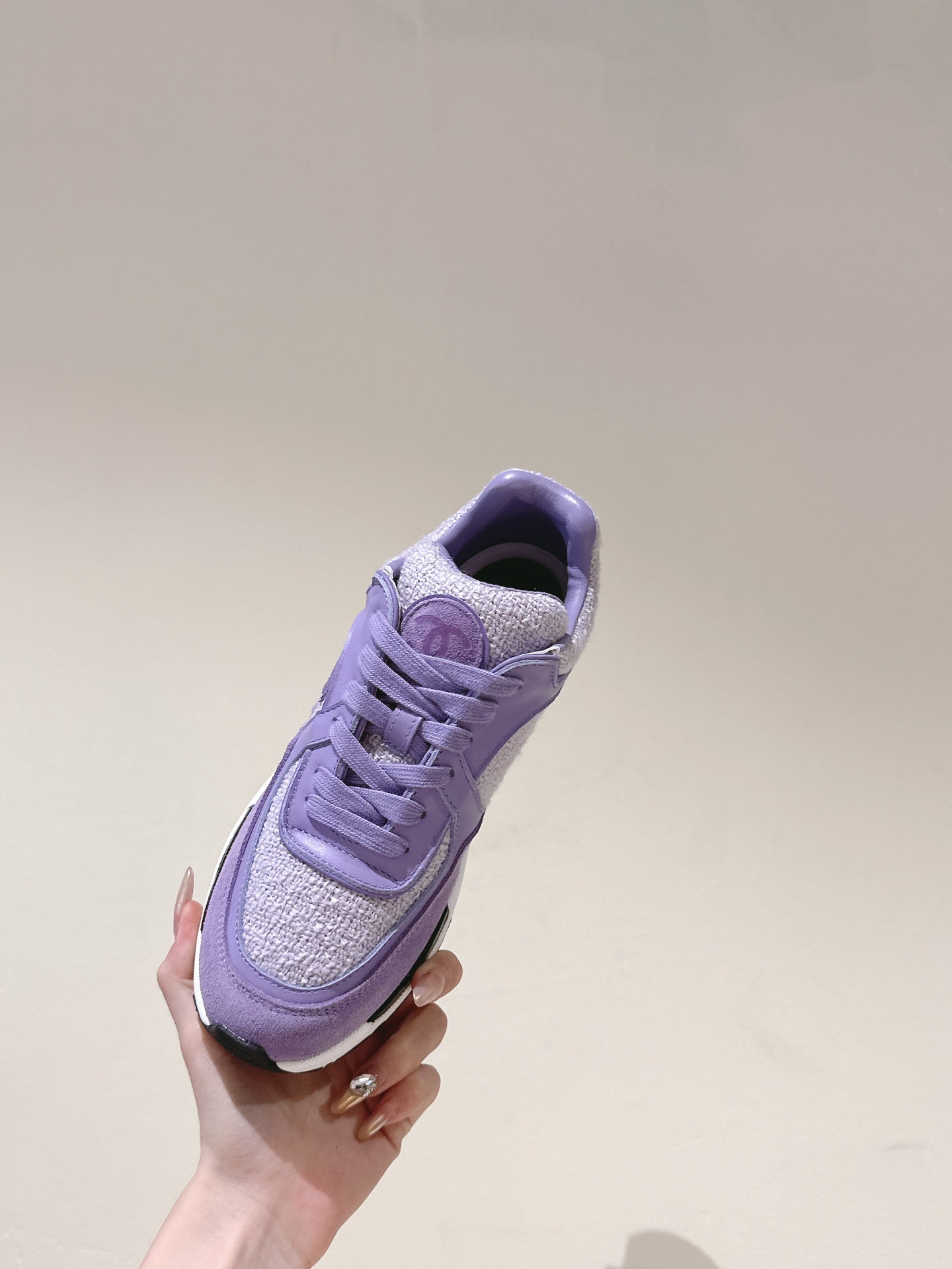 TRAINERS IN LIGHT PURPLE SUEDE AND CALFSKIN、mysite、Cacoeks