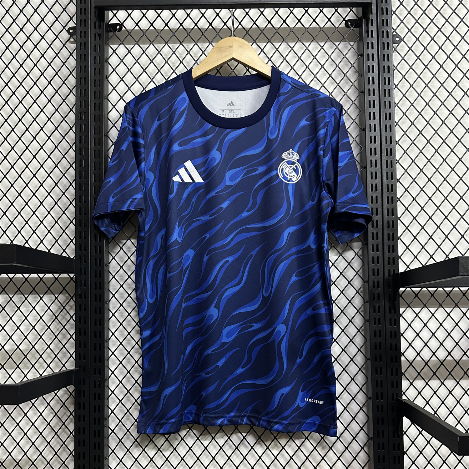 foot-Real Madrid 24-25 Blue Black Ripple Special Edition Jersey - Fans Version