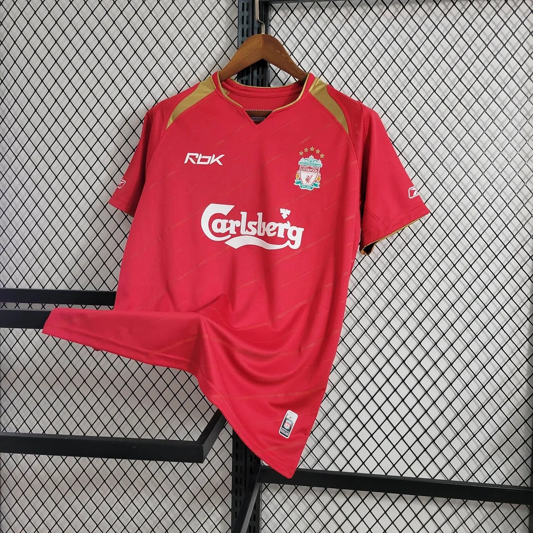 JerseysGala.com | Retro Liver.pool 2005-06 European Home Stadium Jersey -Customize Name, Number and Patch | Worldwide Shipping