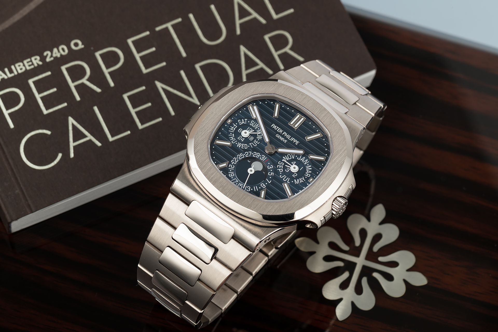 Patek Philippe Nautilus Perpetual Calendar Watches | ref 5740/1G-001 |  White Gold 'Grand Complication' | The Watch Club