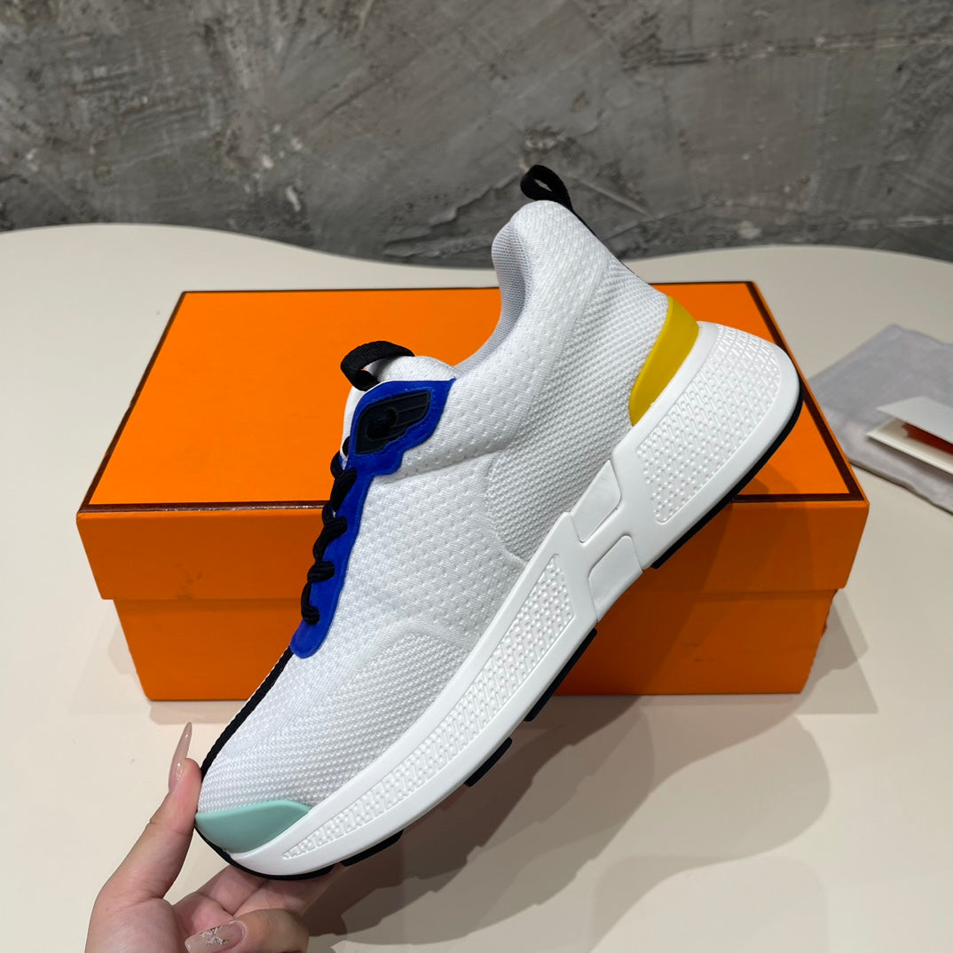 HEROS SNEAKERS WHITE MIX COBALT GOATSKIN、mysite、Cacoeks