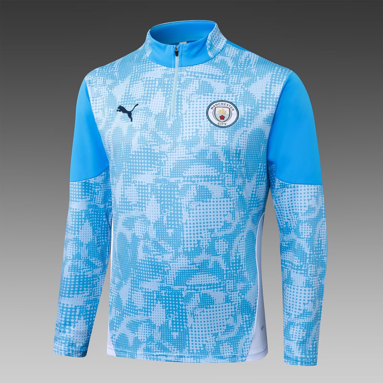 2025/2026 Manchester City Half-Pull Training Suit Blue Football Shirt 1:1 Thai Quality Set:football jersey mysite: unitedjerseyfootball 邓江浪:football
