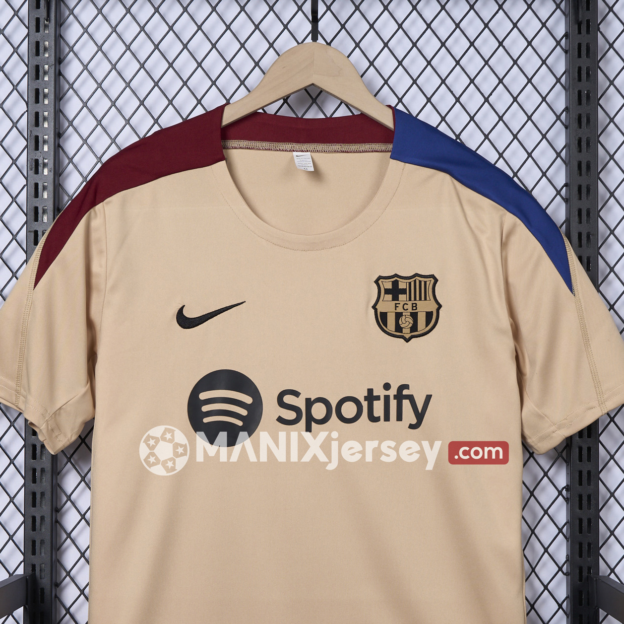 ManixJersey.com | Barcelona 24-25 Frick Same Style Coach Training Shirt - Gold -Customize Name, Number and Patch | Worldwide Shipping