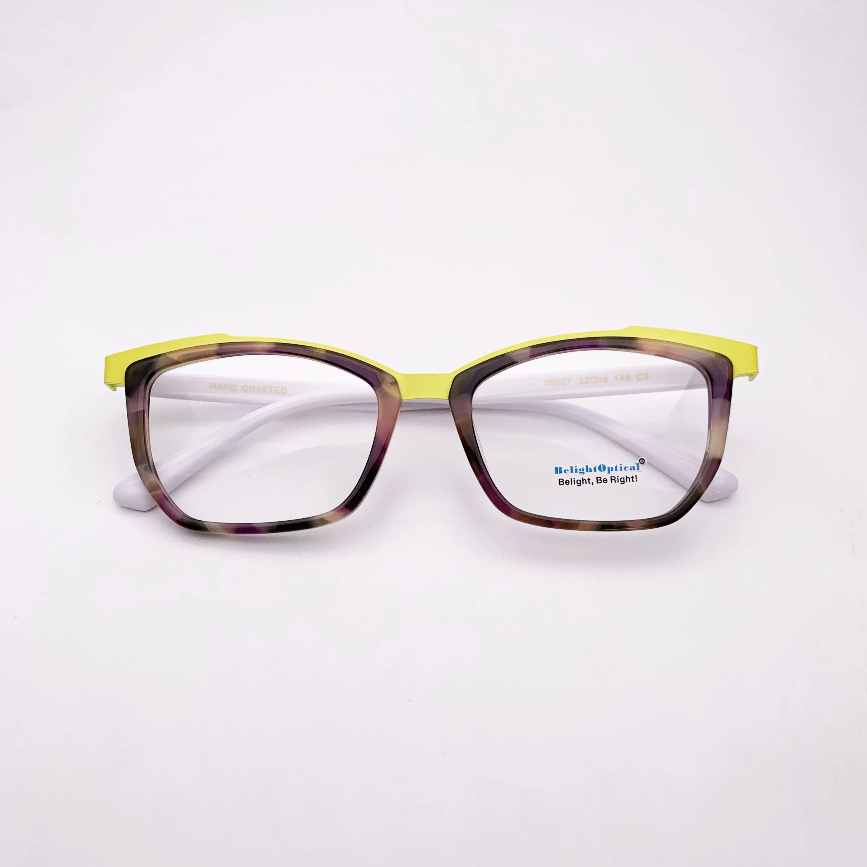 Fancy Colorful Vintage Metal with Aceate Cat Eye Shape Optical Glasses Spectacle Frame Prescritpion Lens Women Style 76813