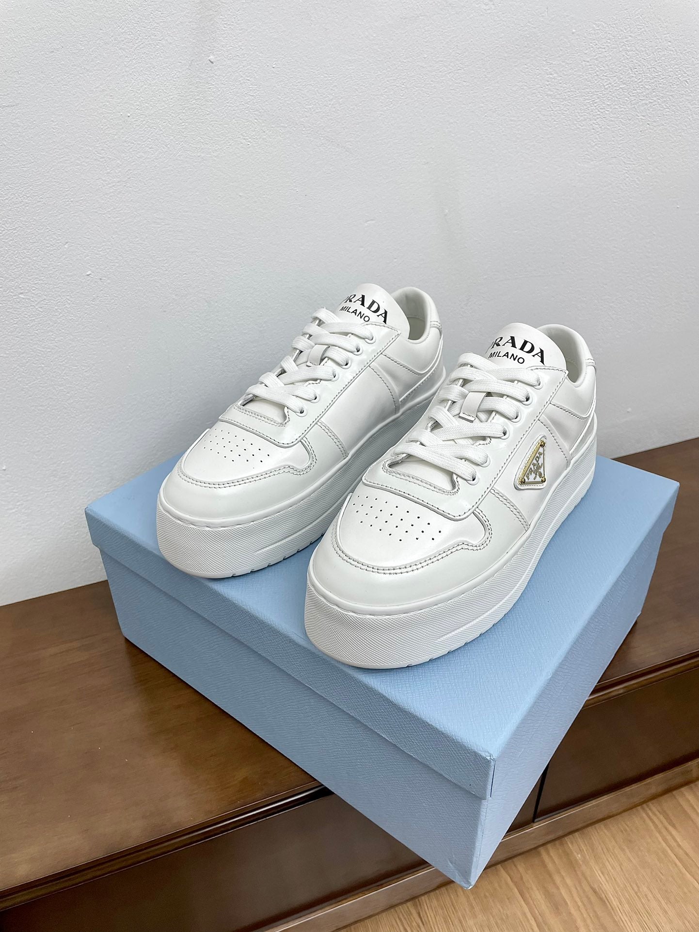 PRA DOWNTOWN BOLD SNEAKERS WHITE CALFSKIN、mysite、Cacoeks