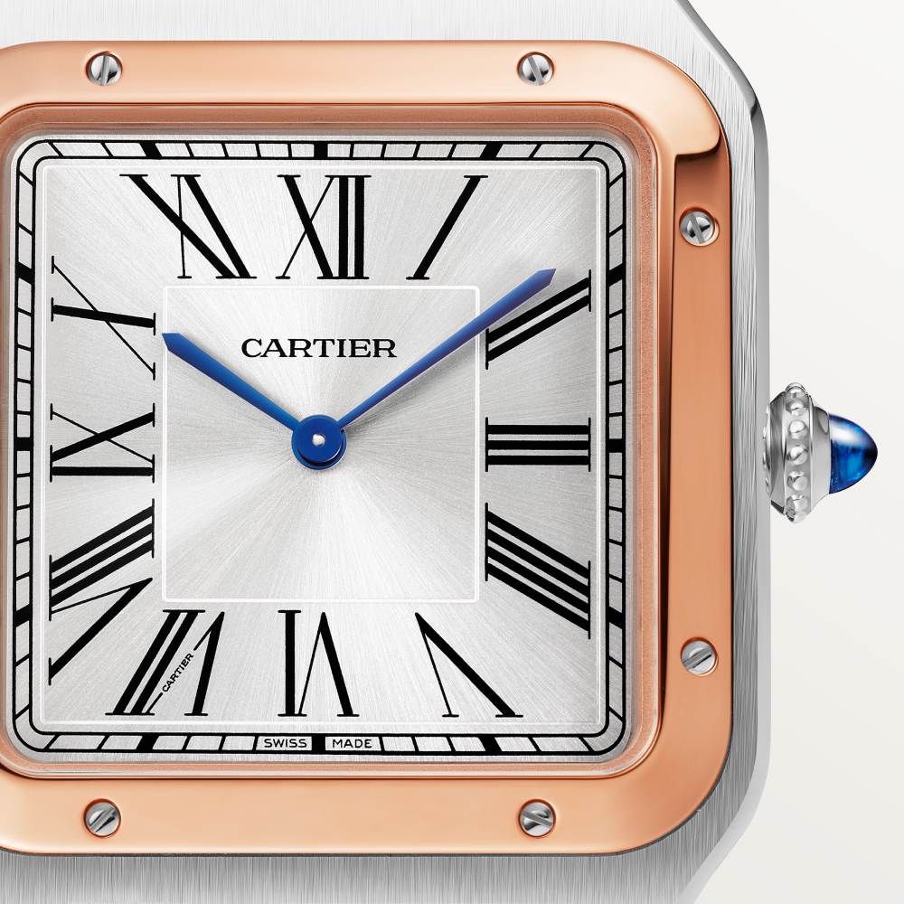 Super Clone 1:1 CARTIER SANTOS-DUMONT XL Model Rose Gold Mix W2SA0017 Replica-fasswatch