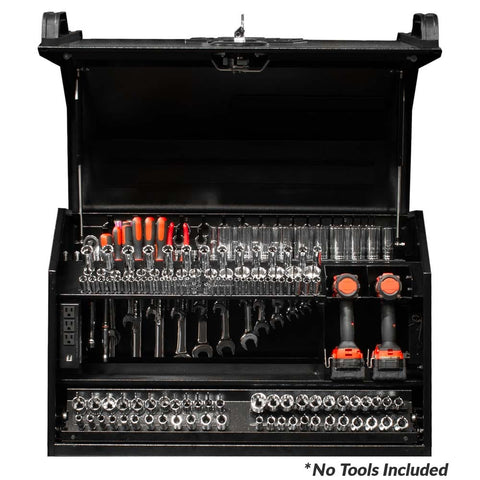 Heavy-Duty 36in Extreme Tools Workstation With Organized Slots For Various Tools Including Sockets Wrenches And Spaces For Power Tools
