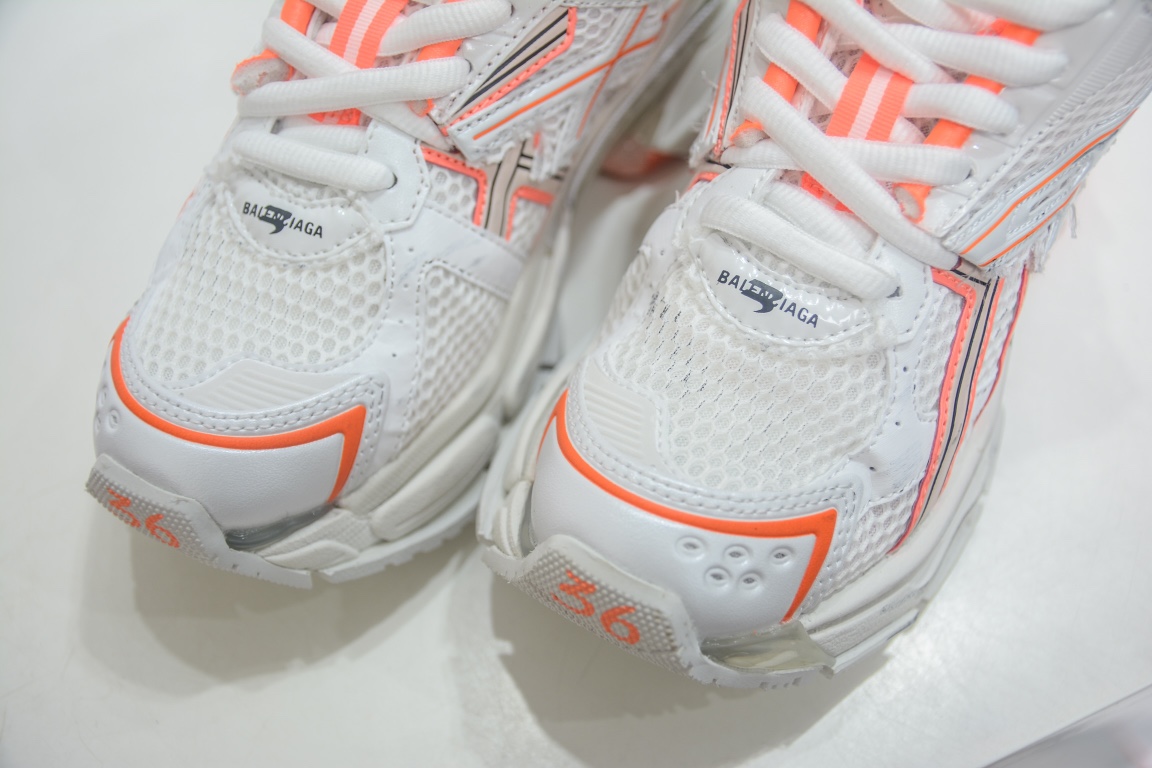 Balenciaga Runner Trainer in White Orange、mysite、Cacoeks