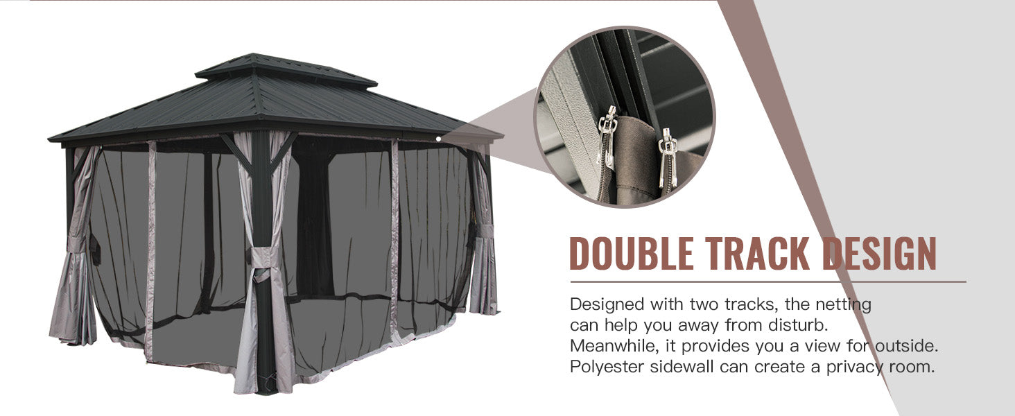 Domi outdoor living hardtop gazebo