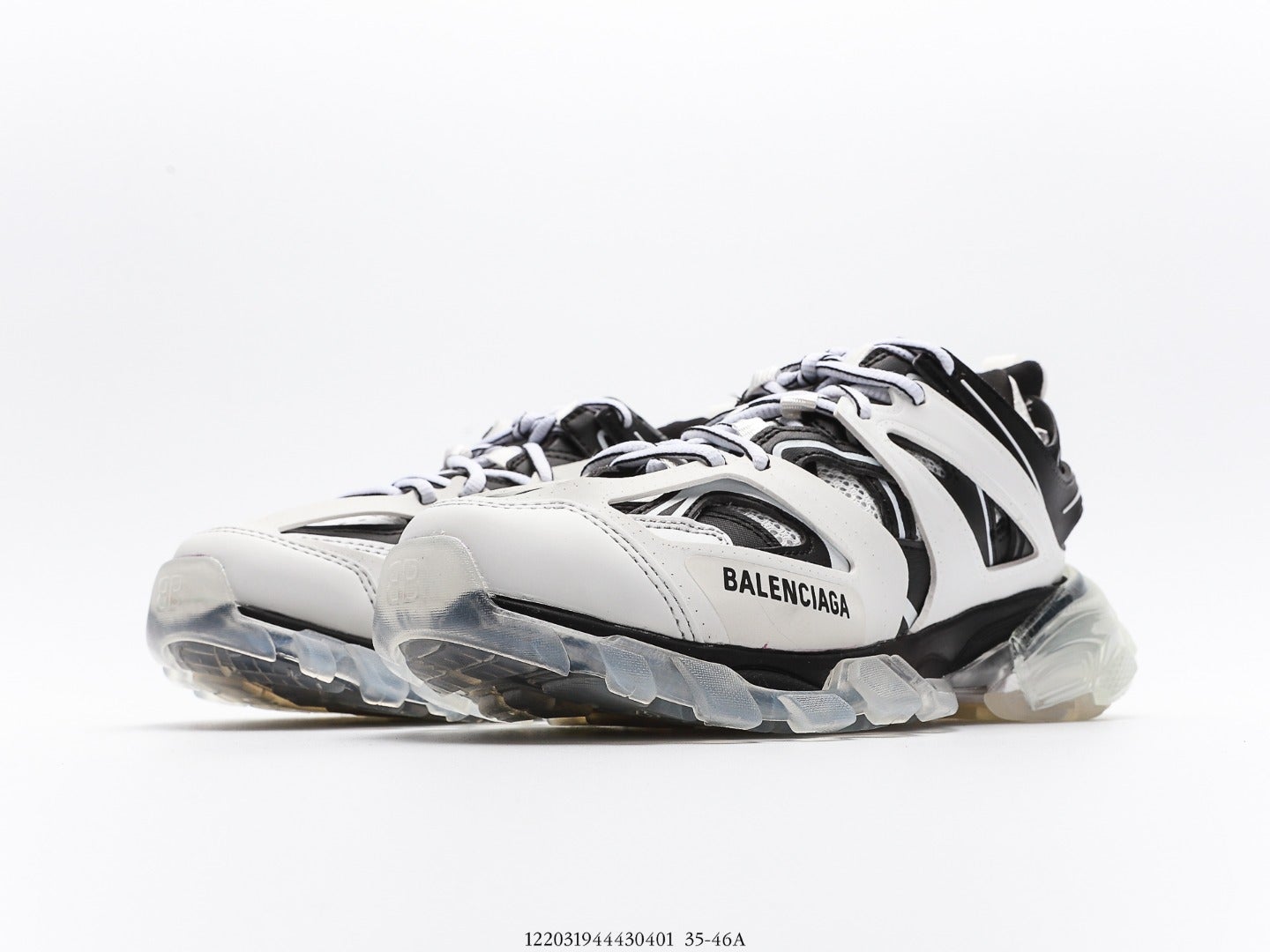 Balenciaga Track Clear Sole Trainer White Black、mysite、Cacoeks