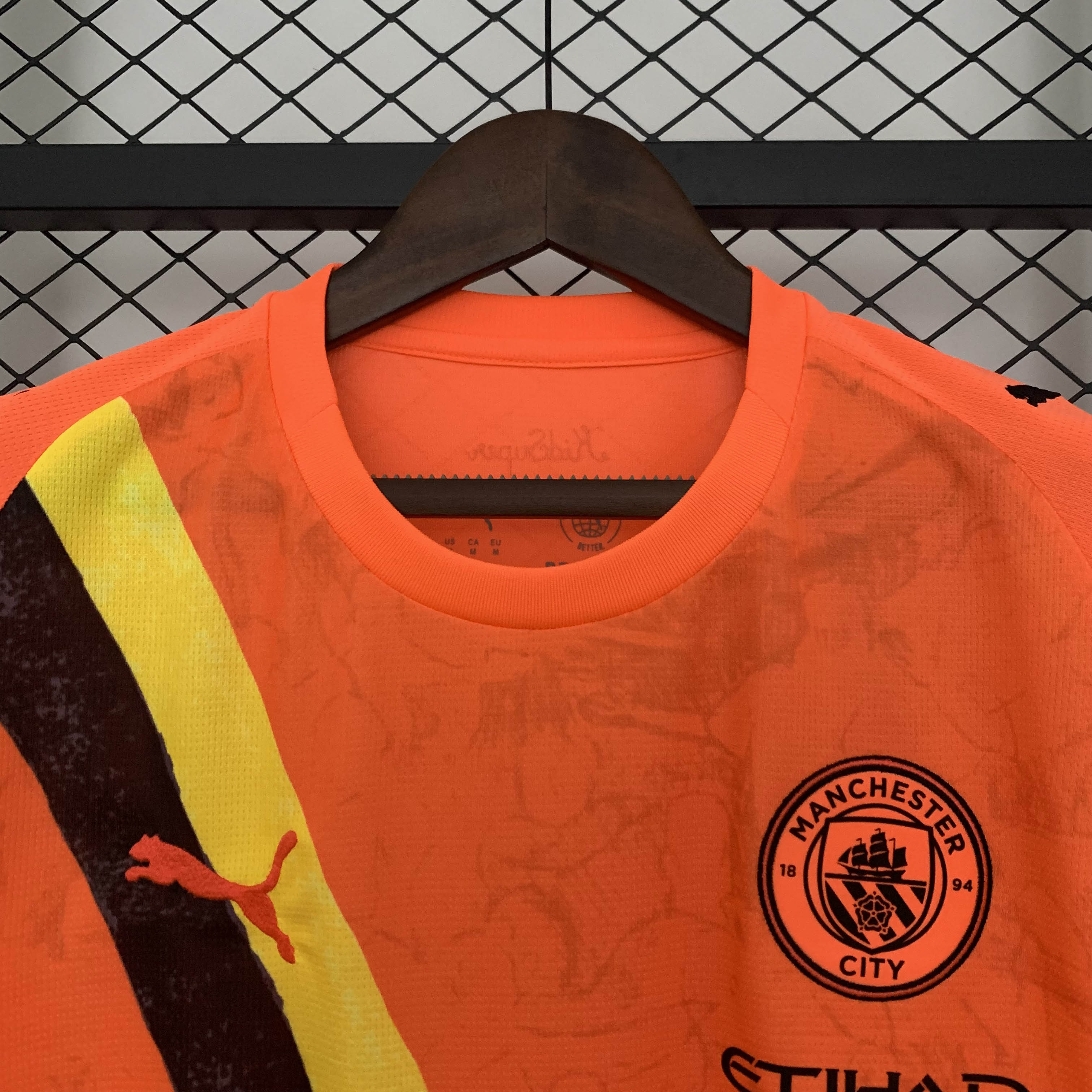 2025/2026 Manchester City KidSuper Joint Edition Orange Football Shirt 1:1 Thai Quality:football jersey mysite: unitedjerseyfootball 邓江浪:football