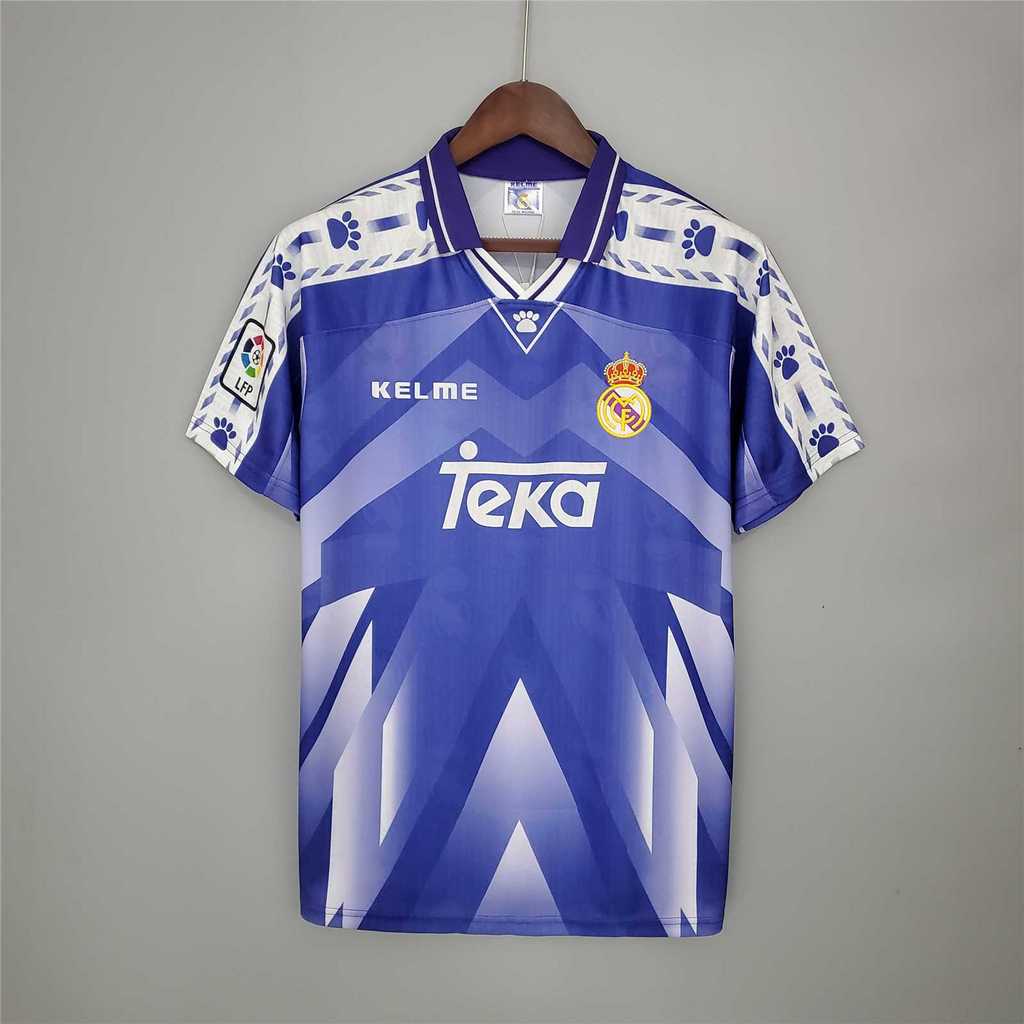 ManixJersey.com | Real Madrid Retro 96-97 Away Jersey -Customize Name, Number and Patch | Worldwide Shipping