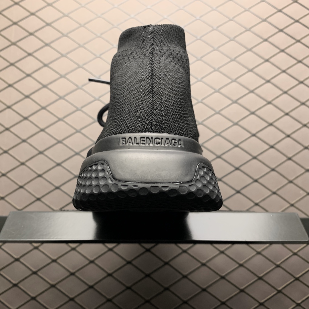 Balenciaga Speed Lace-Up Trainer in Black、mysite、Cacoeks
