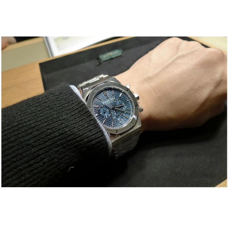 audemars piguet royal oak 41mm blue dial replica1