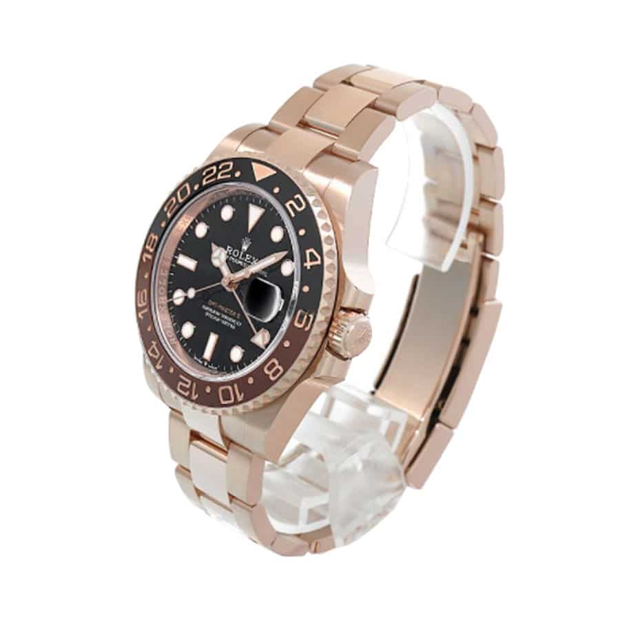 rolex gmt master ii 126715chnr rose gold automatic black dial oyster replica